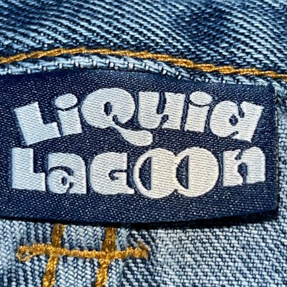 LIQUID LAGOON Y2K WIDE LEG DENIM JNCO STYLE  HEAVY BAGGY SKATER JEANS 30/32 - Picture 11 of 14